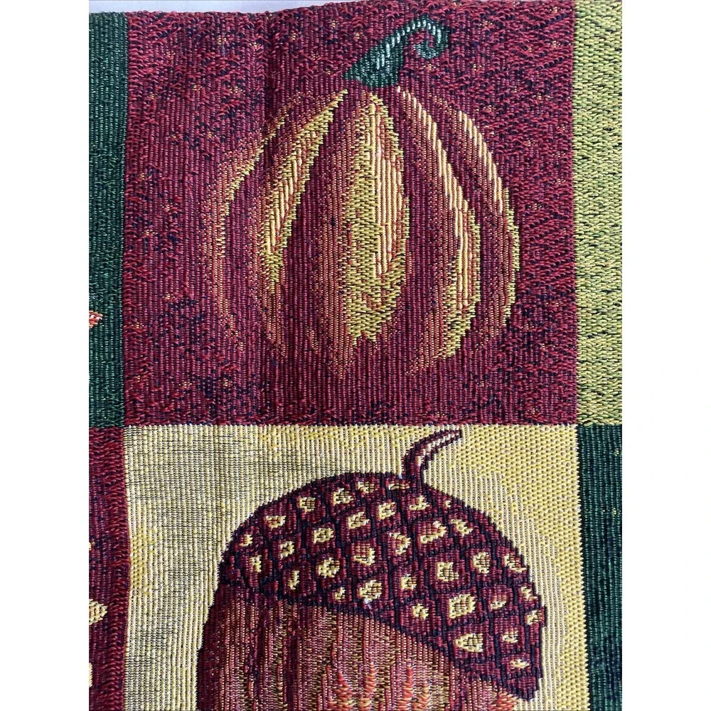 Long Table Runner Thanksgiving Pumpkin Sunflower Tapestry 72